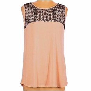 Belldini Lace-Yoke Sleeveless Women's Top